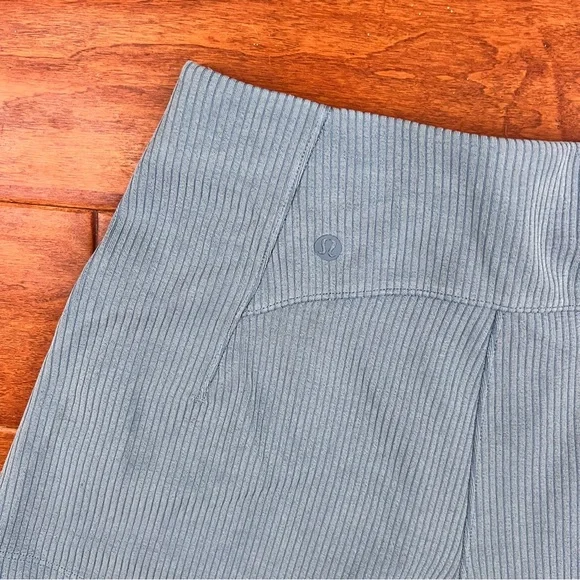 Lululemon Ribbed Softstreame Soft Stream High Rise Shorts Utility Blue Sz 4 - Picture 5 of 6